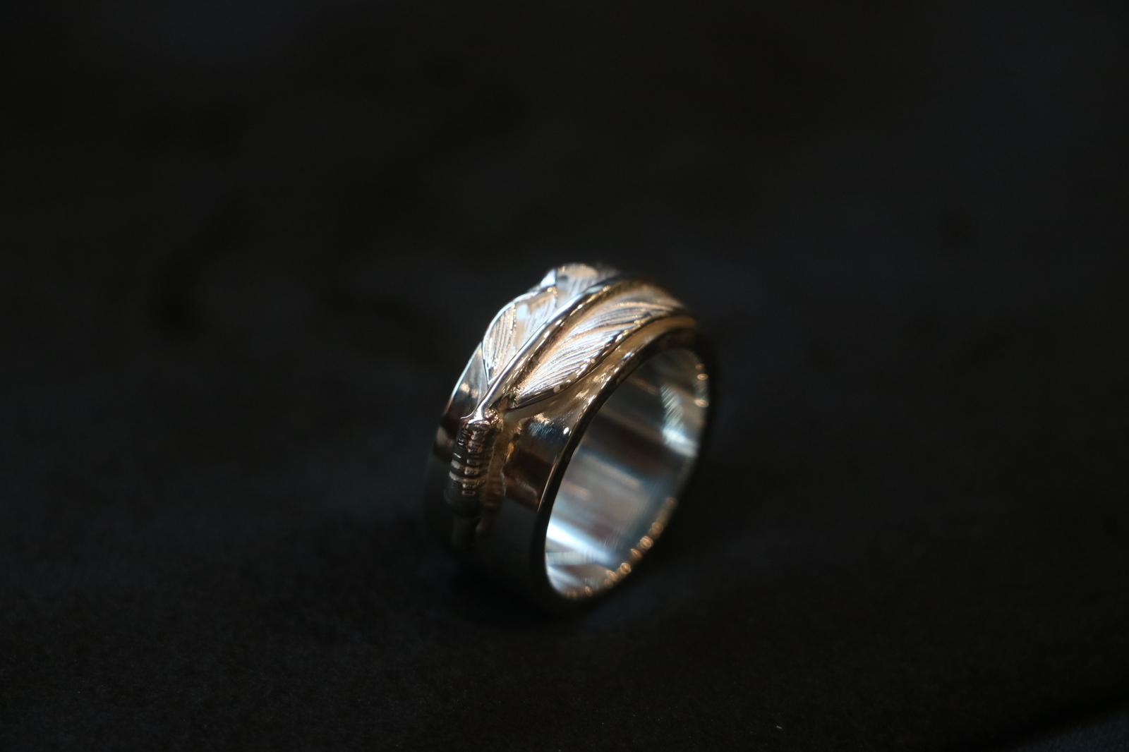 高瀬豪太 Sunshine Studio - Eagle feather Flat Ring_1