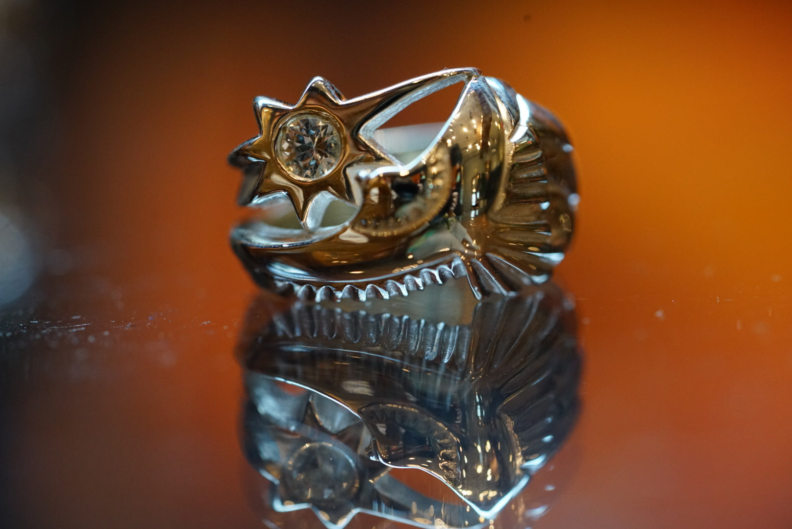 高瀬豪太 Sunshine Studio - Silver Eagle Ring w Sapphire_1