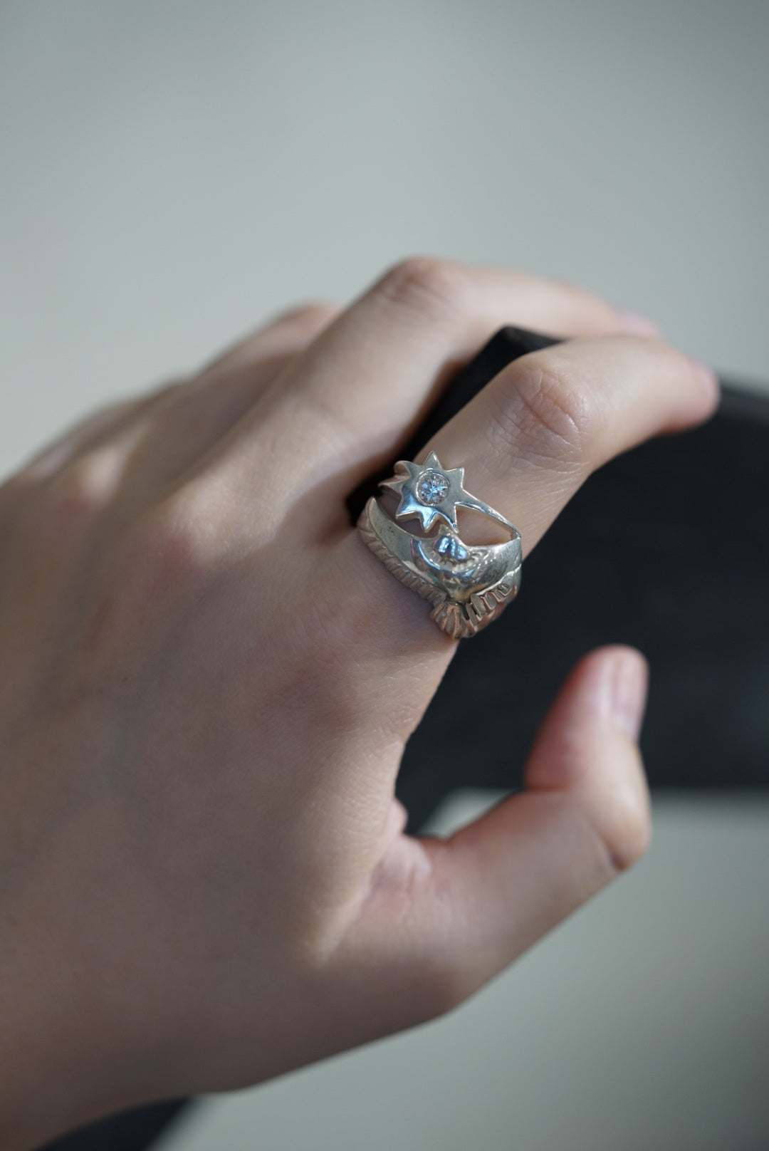 高瀬豪太 Sunshine Studio - Silver Eagle Ring w Sapphire_3