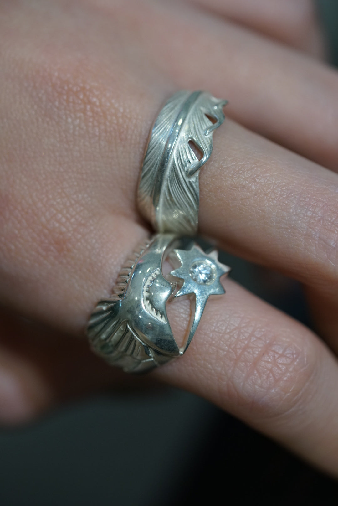 高瀬豪太 Sunshine Studio - Silver Eagle Ring w Sapphire_4