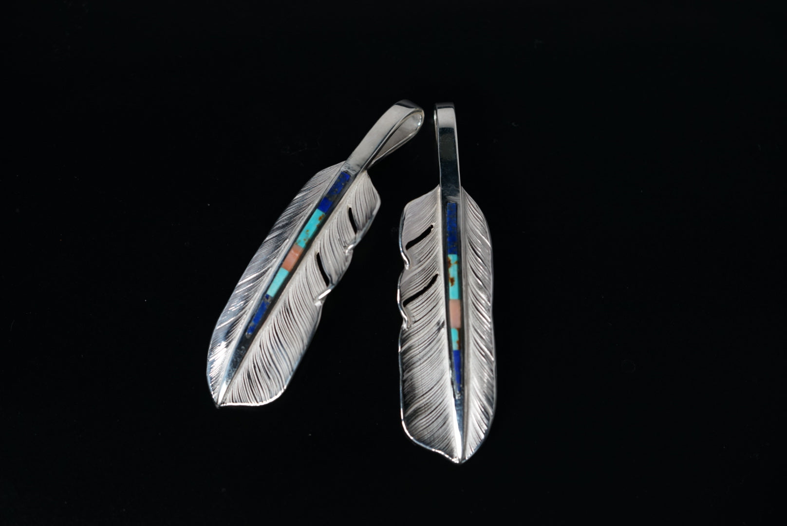 高瀬豪太 Sunshine Studio -純銀鑲松石羽毛吊墜M_1