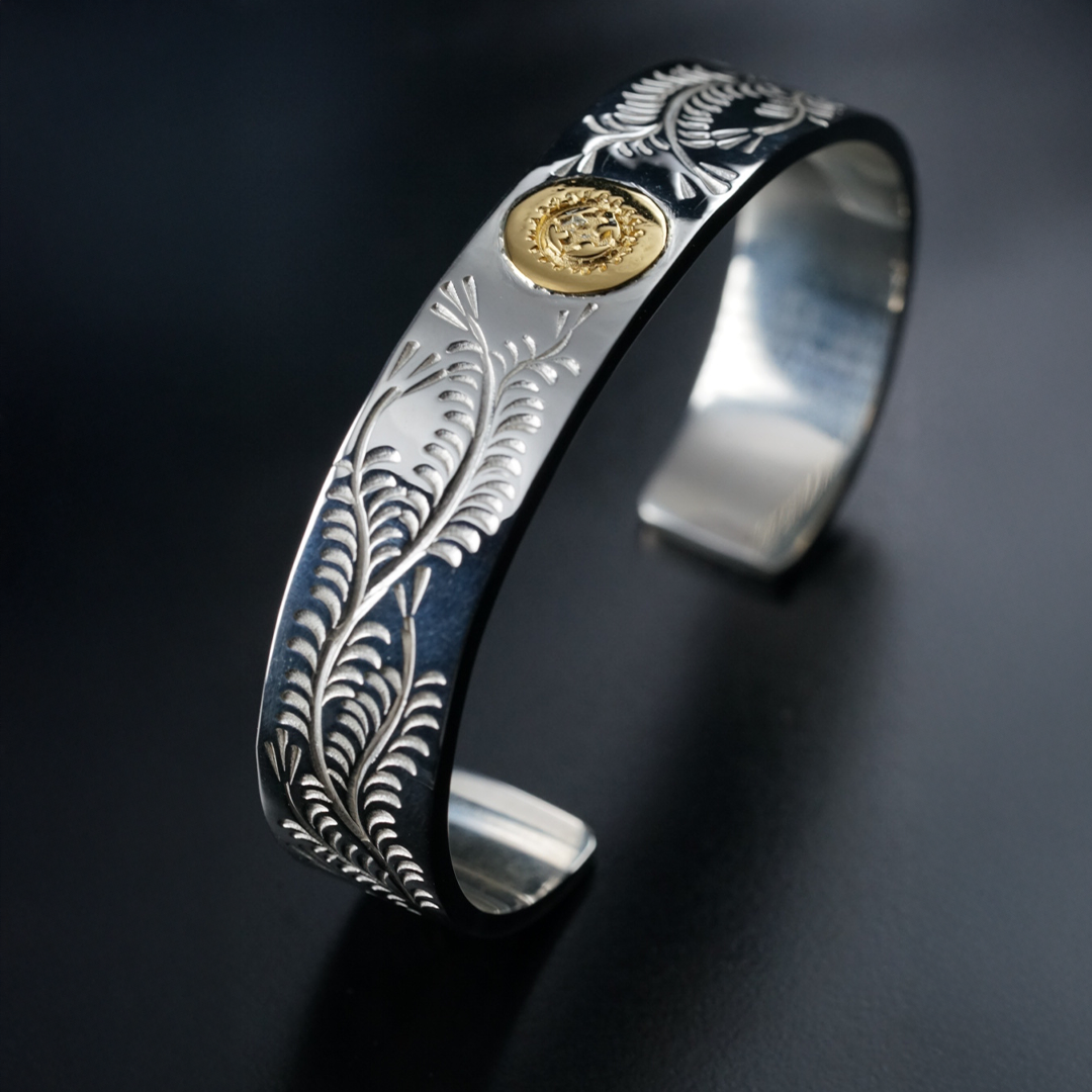 高瀬豪太 Sunshine Studio - 12mm 18K Gold Point Arabesque Bangle_1