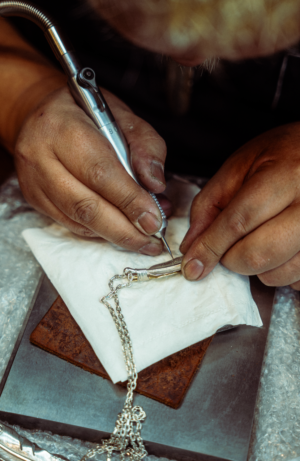 Sunshine Studio artisan crafting Japanese silver jewellery
