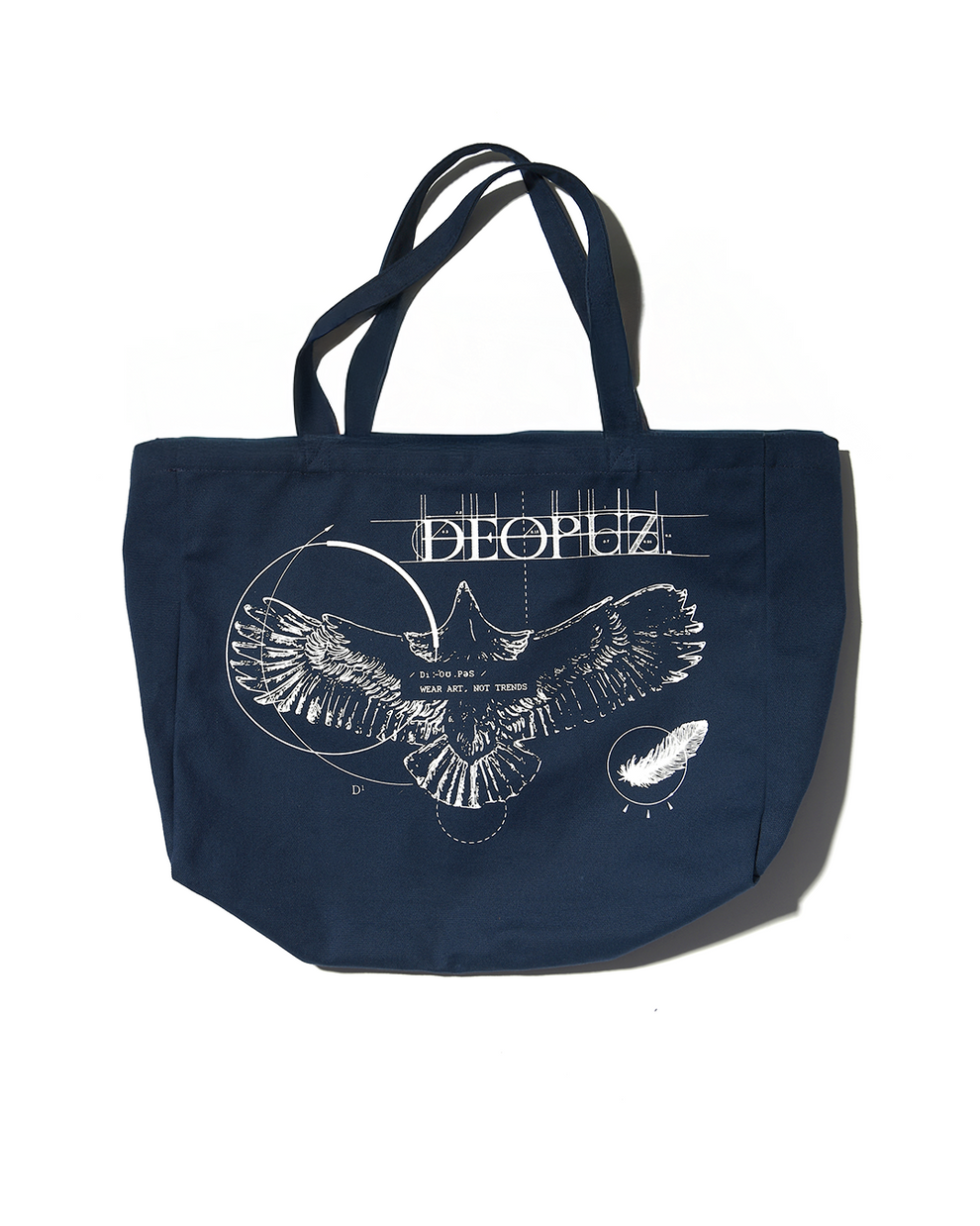 DEOPUZ Tapz tote bag fine-line eagle graphic