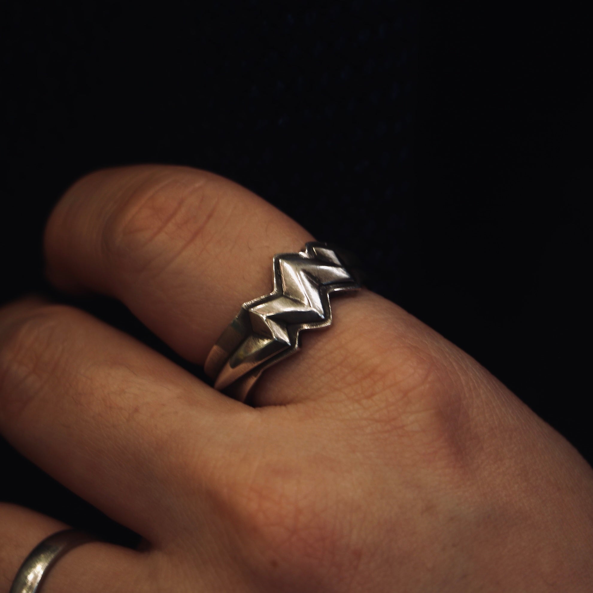 Silver Lightning Ring