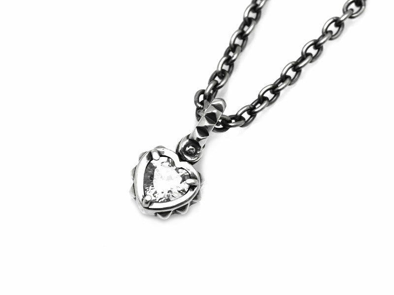 Tiny Pain Heart ( Silver ) Pendant
