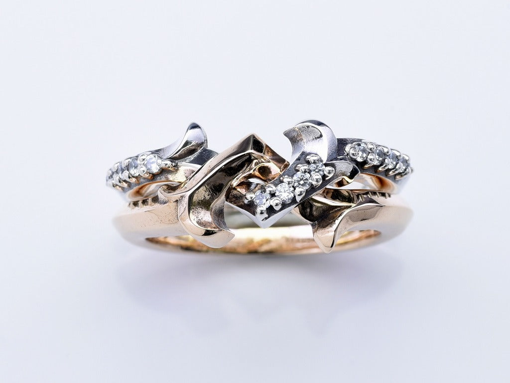 18k Fede Gimmel Ring Betrothal Ring 18k Fede Ring Antique Gold Ring - Etsy