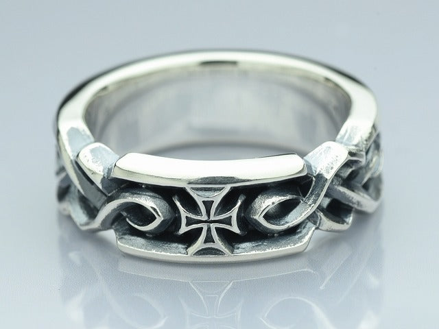 Celtic Chain Cross Ring