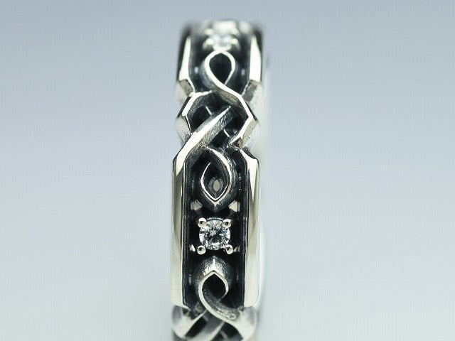 Celtic Chain Stone Ring