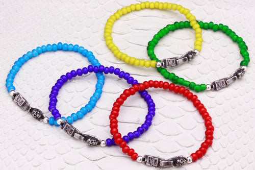 Mad Cult - Brat × White Hearts beads Bracelet