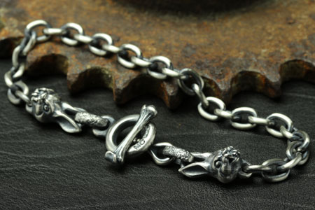 Mad Cult - Double Evil Rabbit Silver Bracelet_3