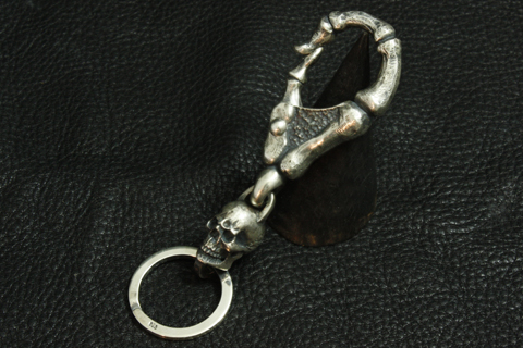 Mad Cult - Finger Bone with Madness Hook Large Keyring_1