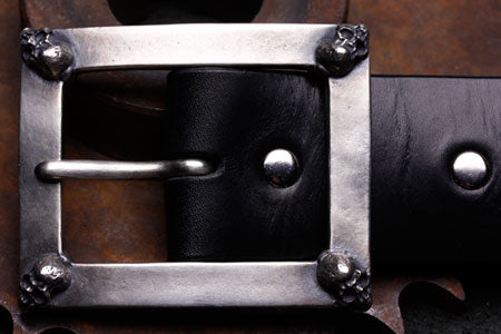 Mad Cult - Four Skull Belt Buckle w/ Belt_2