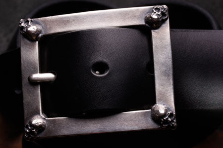 Mad Cult - Four Skull Belt Buckle w/ Belt_3