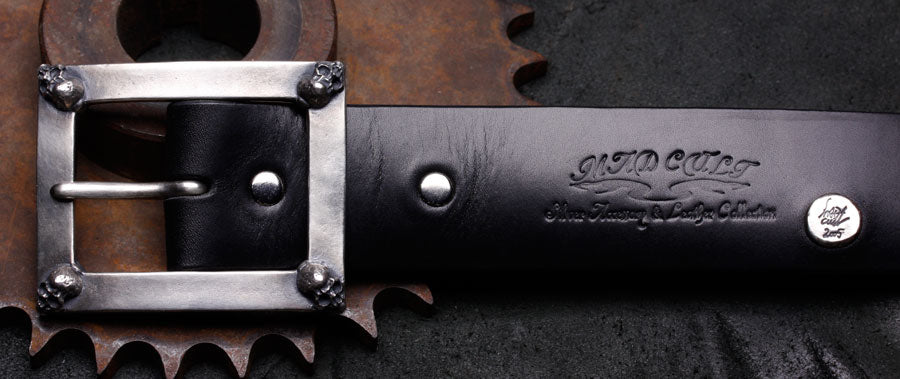 Mad Cult - Four Skull Belt Buckle w/ Belt_6