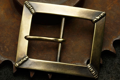 Mad Cult -Four Spot Weld Brass Belt Buckle_1
