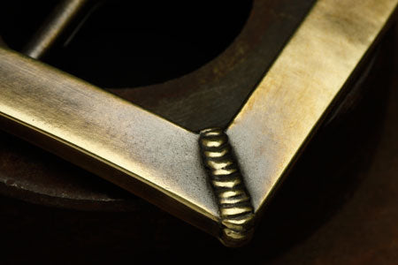Mad Cult - Four Spot Weld Brass Belt Buckl_2