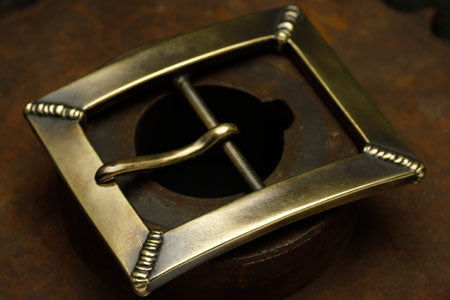 Mad Cult - Four Spot Weld Brass Belt Buckle_4