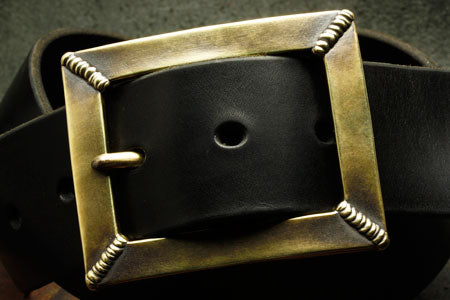 Mad Cult - Four Spot Weld Brass Belt Buckle w/ Belt_3