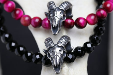 Mad Cult - Sheep Skull Stone Bracelet_3