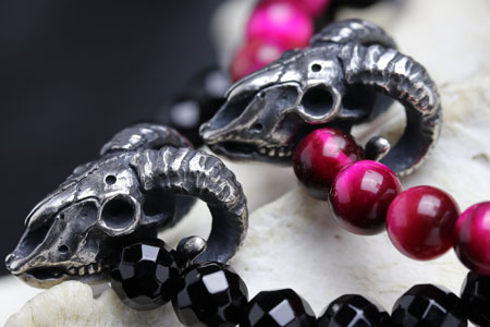 Mad Cult - Sheep Skull Stone Bracelet_5