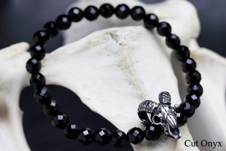 Mad Cult - Sheep Skull Stone Bracelet_6