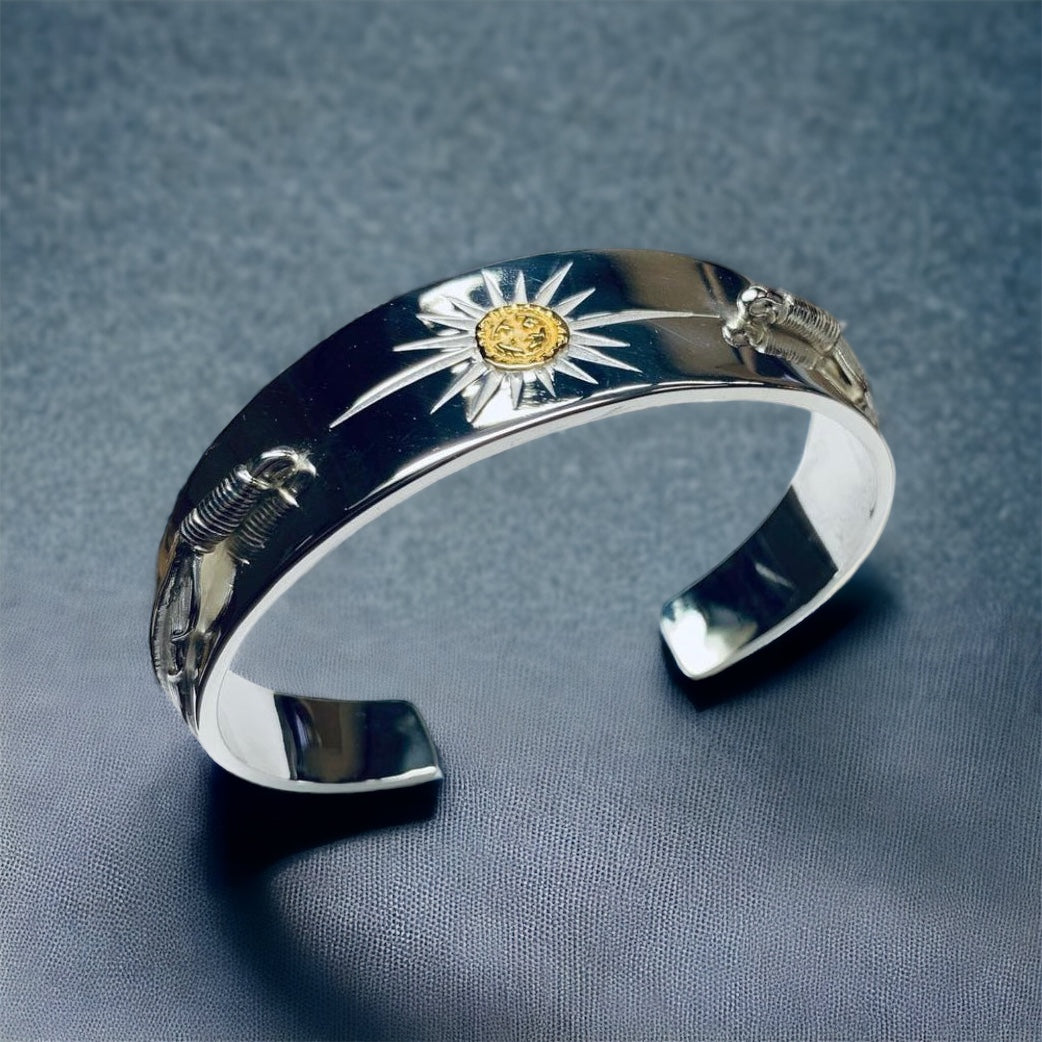 高瀬豪太 Sunshine Studio - 18MM 24K Gold Point Radiation XS feather Bangle_1