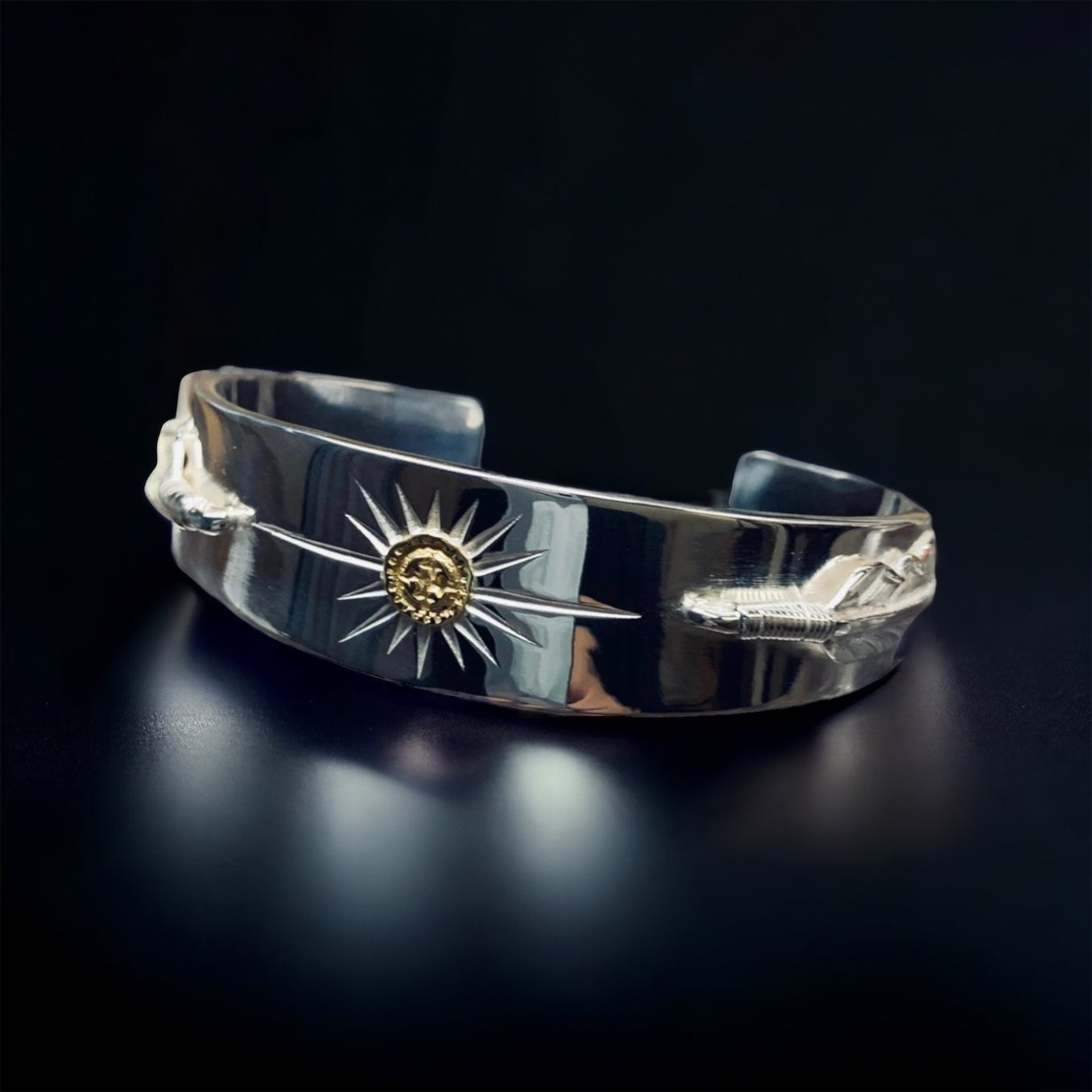 高瀬豪太 Sunshine Studio - 18MM 24K Gold Point Radiation XS feather Bangle_3
