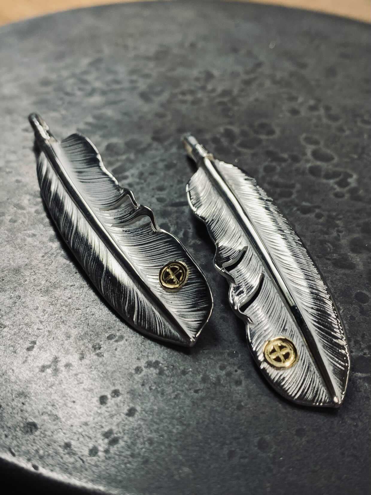 高瀬豪太 Sunshine Studio - 24K點金純銀羽毛吊墜L_5