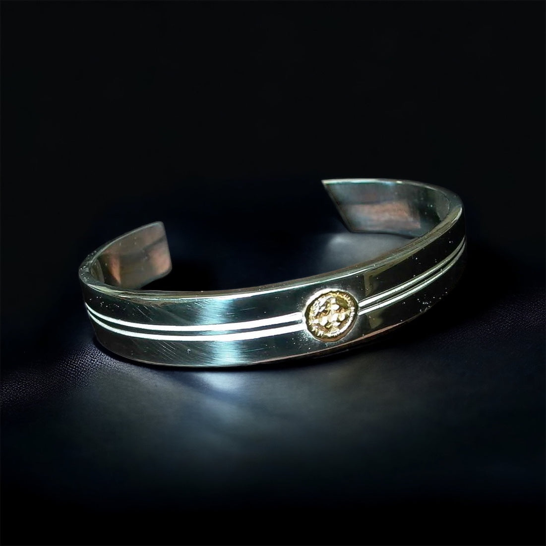 高瀬豪太 Sunshine Studio - 24Kt Gold Point Double Flat Line Bangle_1