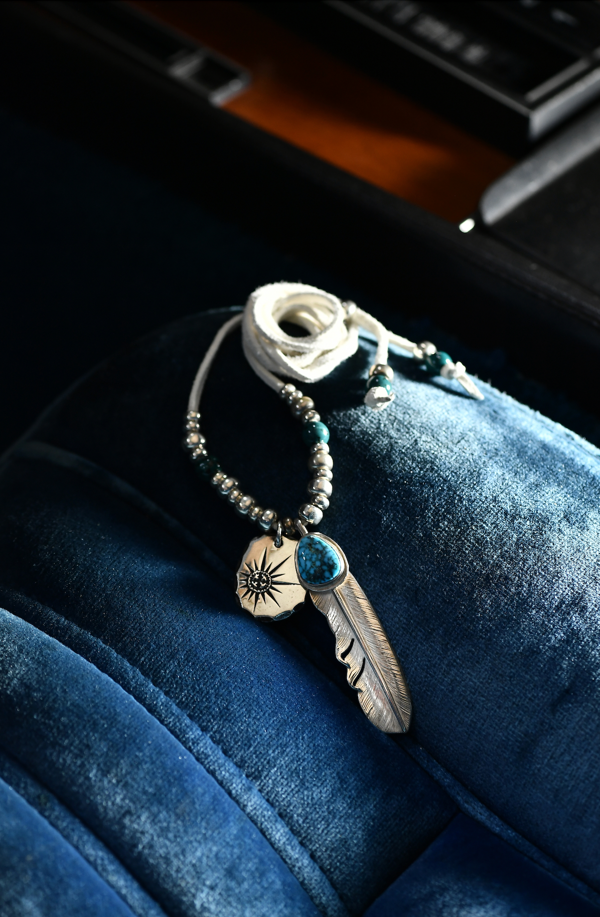 高瀬豪太 Sunshine Studio - 上松石純銀羽毛吊墜M_3