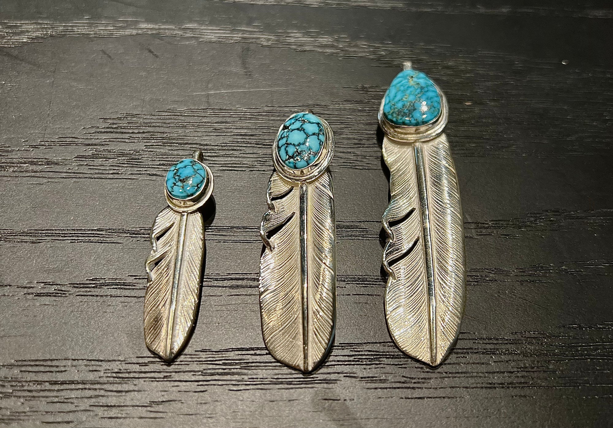 高瀬豪太 Sunshine Studio - 上松石純銀羽毛吊墜M_4