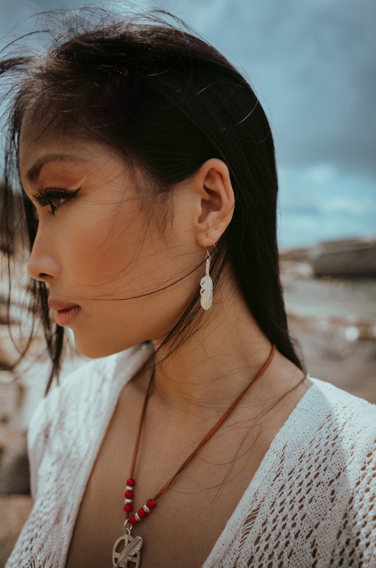 高瀬豪太 Sunshine Studio - XS Silver Feather Earring_4