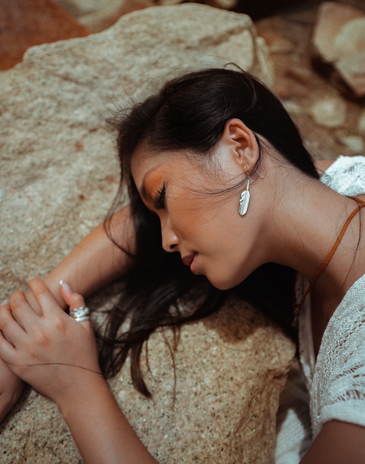 高瀬豪太 Sunshine Studio - XS Silver Feather Earring_5