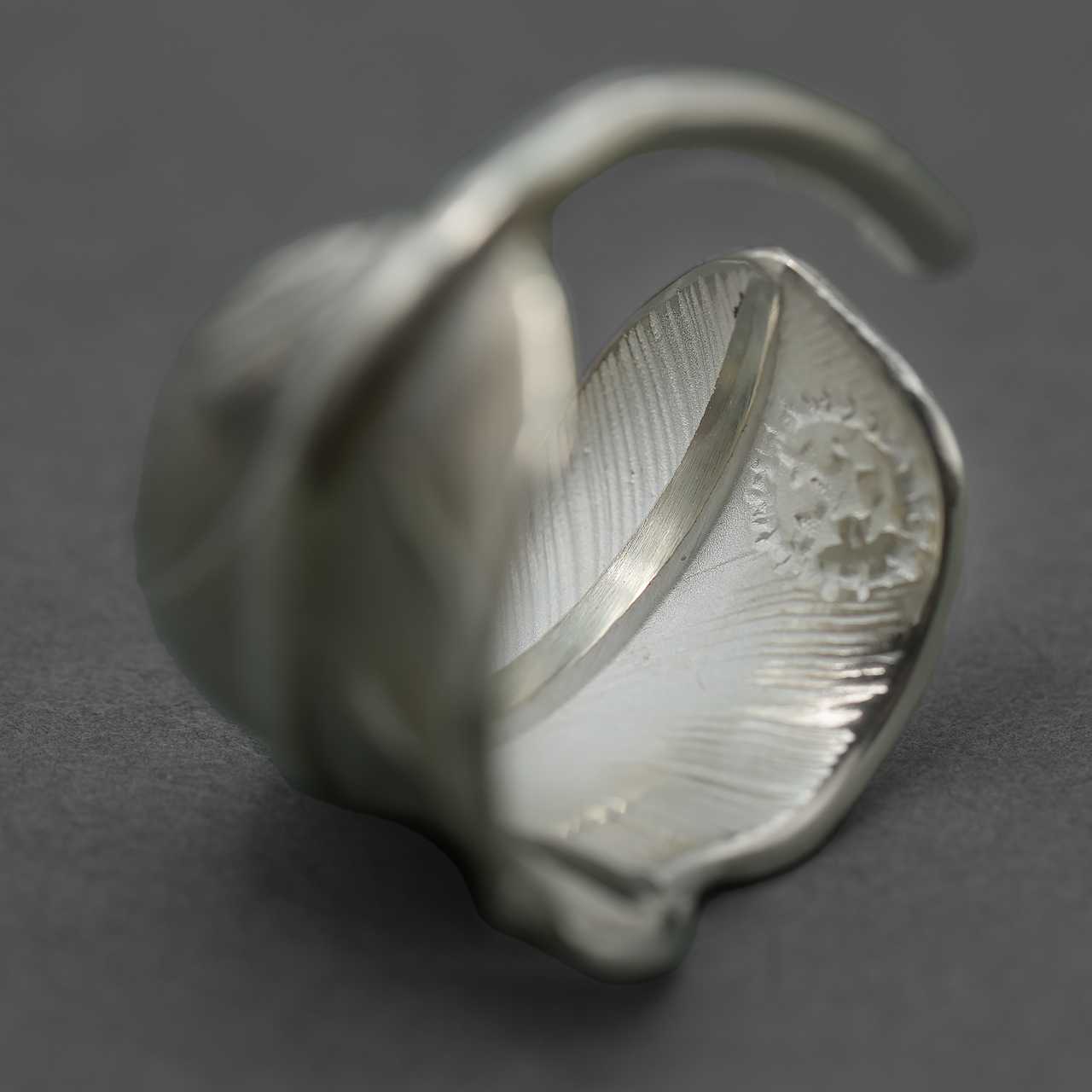 高瀬豪太 Sunshine Studio - 24Kt Gold Point Silver Feather Ring_3