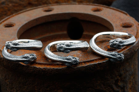 Mad Cult Double Head Snake Ring