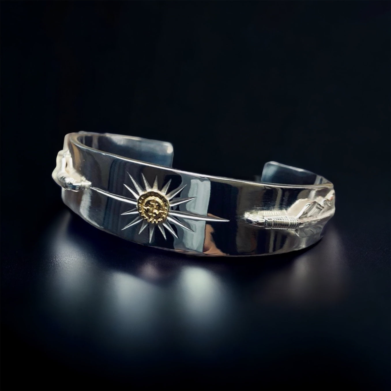 18MM 24K Gold Point Radiation XS feather Bangle