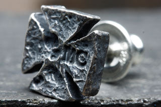 Mad Cult Rusty Iron Cross - P 純銀耳環