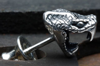 Mad Cult Tiny Viper Head - P 純銀耳環