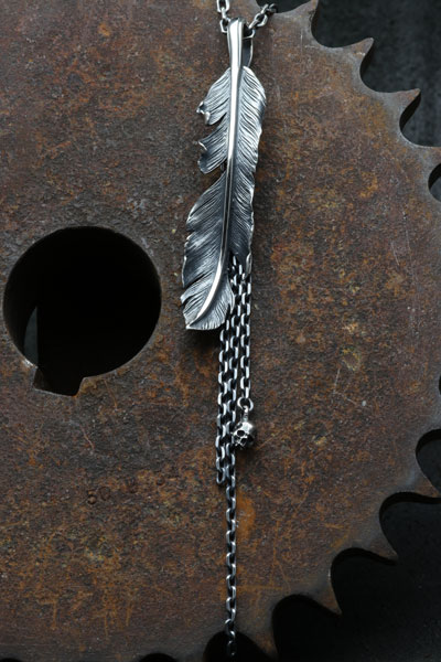 Mad Cult classic 羽毛連骷髏垂銀鏈
