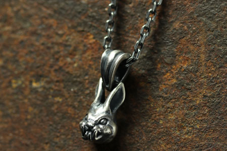 Mad Cult Evil Rabbit Pendant w/ necklace