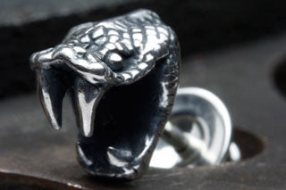 Mad Cult Tiny Viper Head - P 純銀耳環