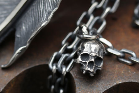 Mad Cult classic 羽毛連骷髏垂銀鏈